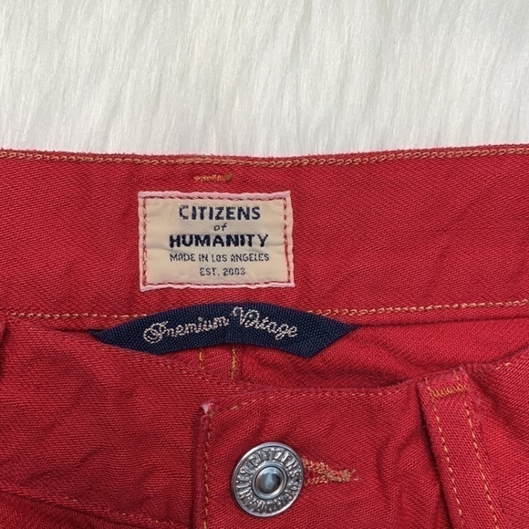 Citizens of Humanity Red Denim Jeans - Picture 9 of 11